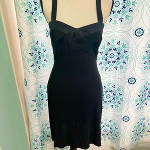 Giorgio Armani blue satin and stretchy dress